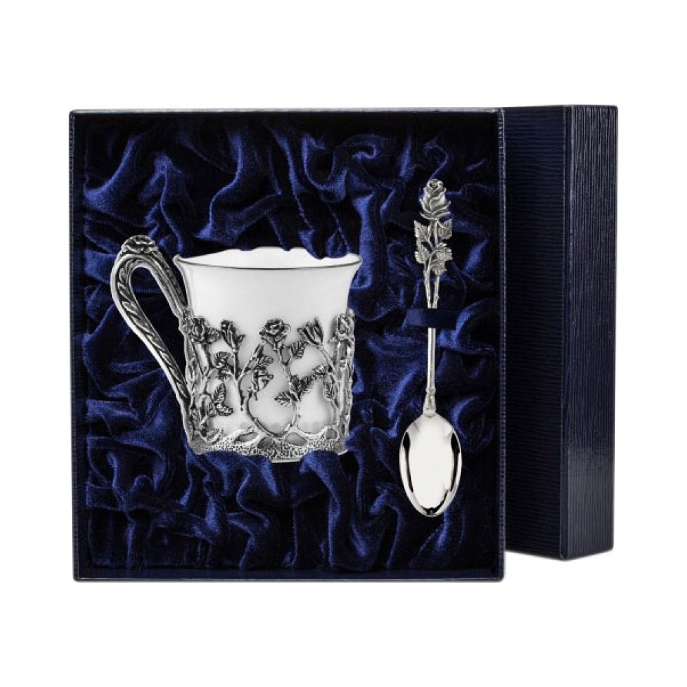 Набор чаш/коф "Роза" нов. обр. (2 пр.) + футляр