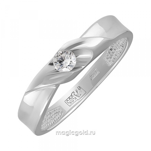 Золотое кольцо с бриллиантом № 160916