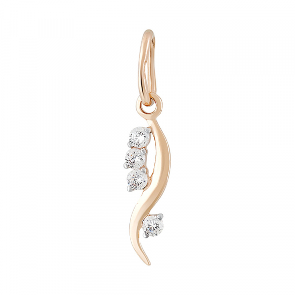 Золотая подвеска с фианитами № 129967