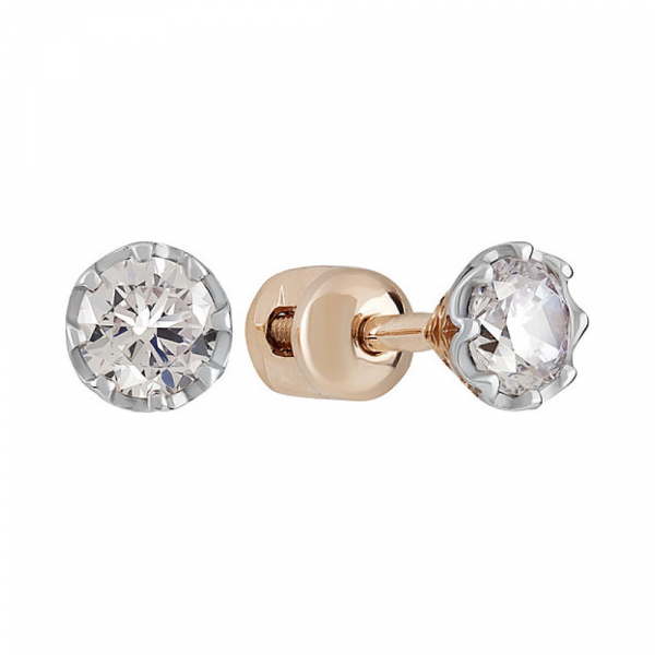 Пуссеты с фианитом № 134747