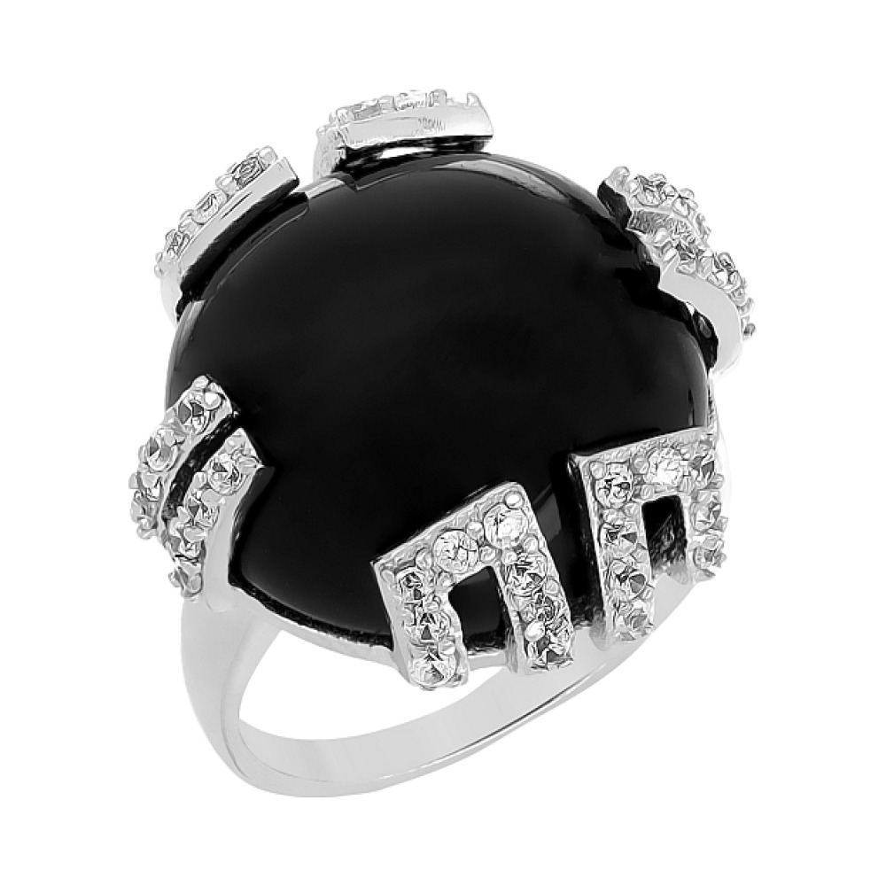 Серебряное кольцо с фианитами № 108367