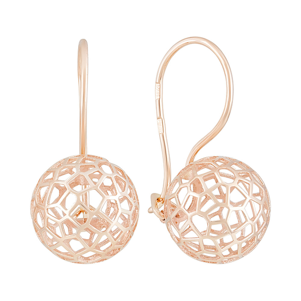 Золотые серьги без камня № 124739