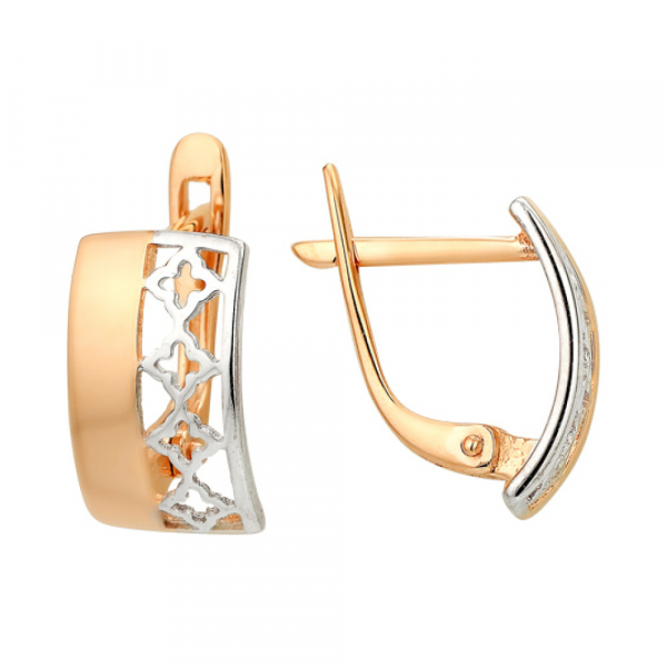 Золотые серьги без камня № 142262