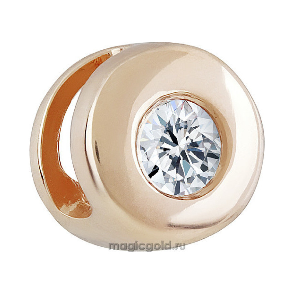 Золотая подвеска с фианитом № 139652