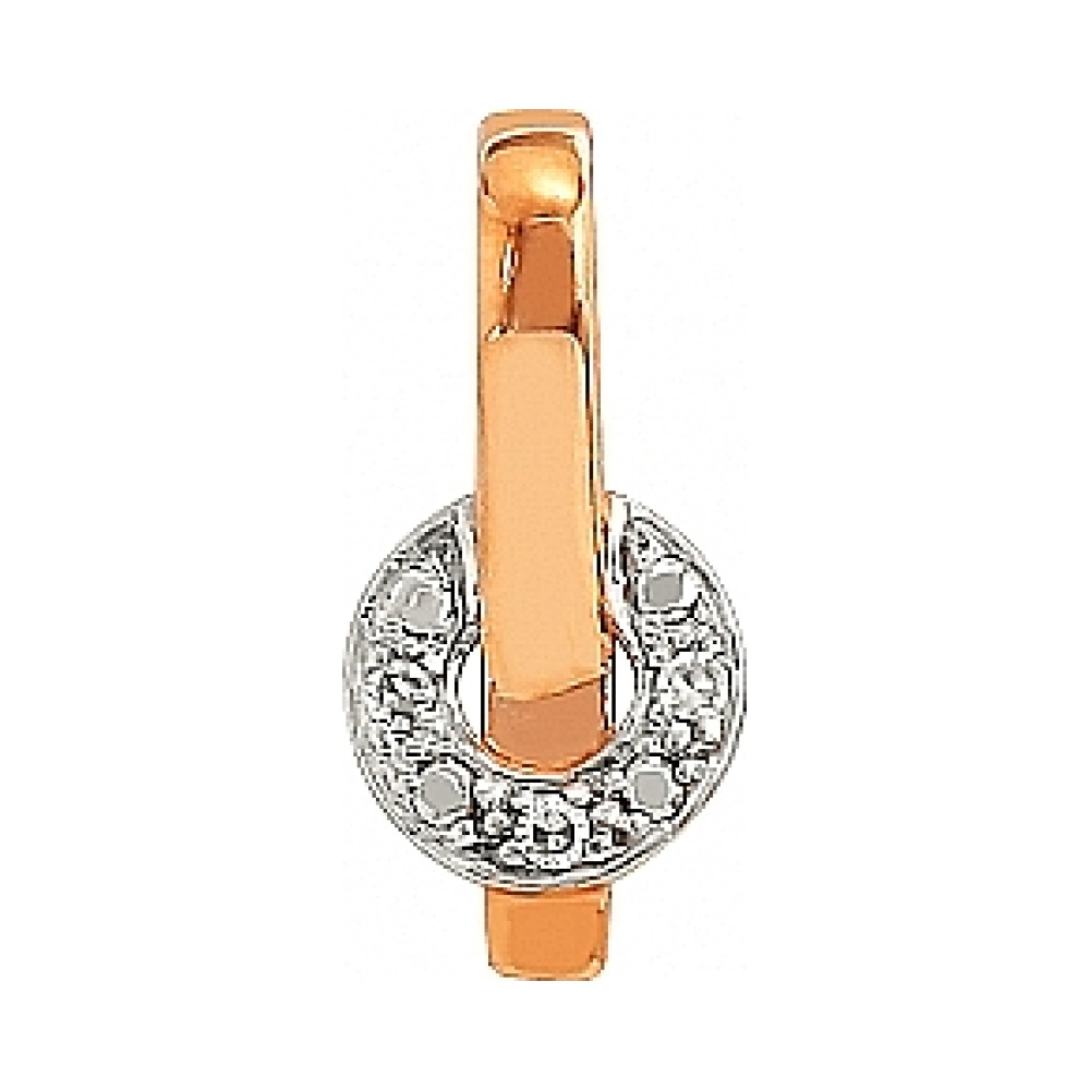 Золотая подвеска с бриллиантом № 83665