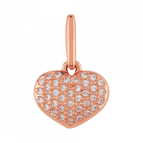 Золотая подвеска с фианитом № 82403