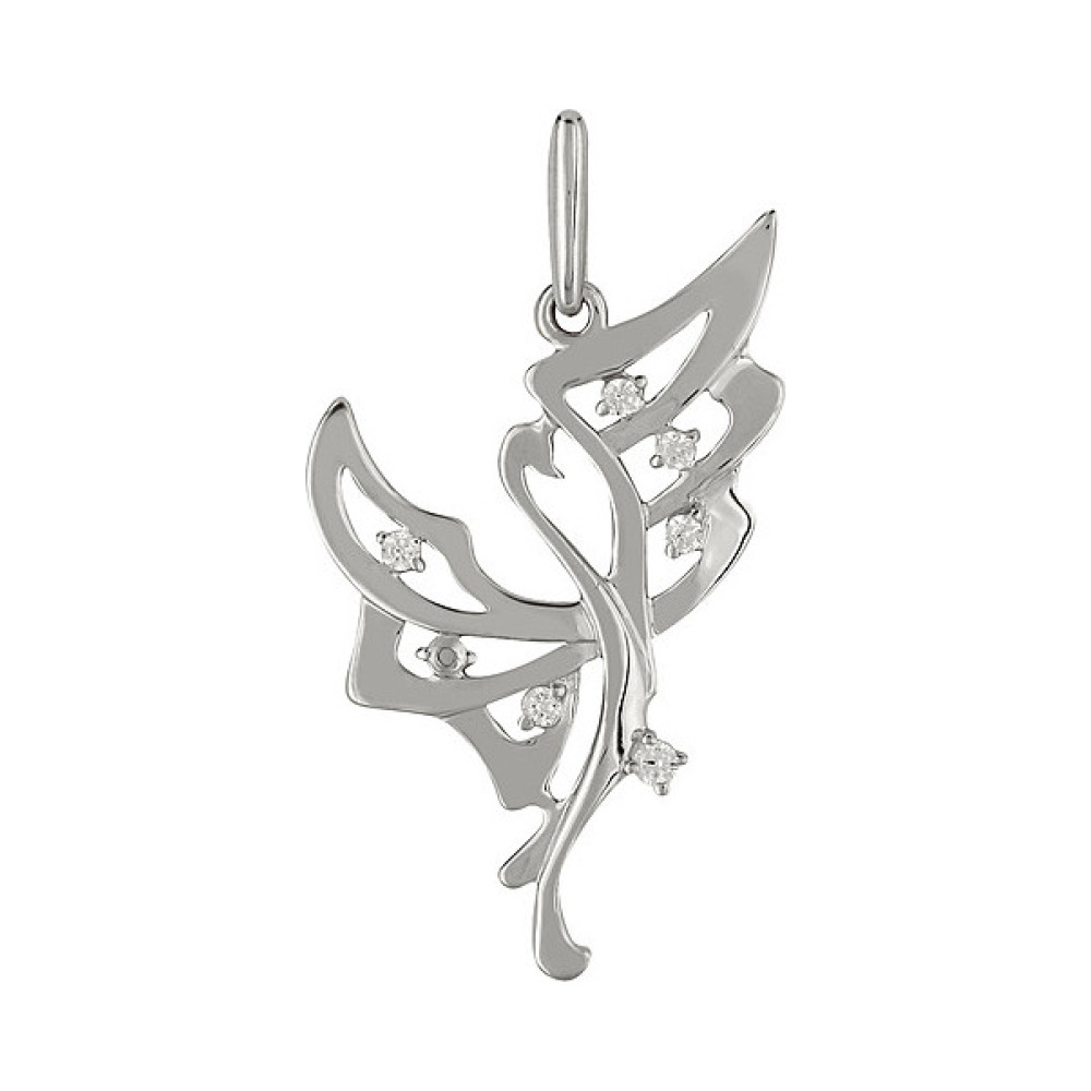 Золотая подвеска с фианитом № 98459