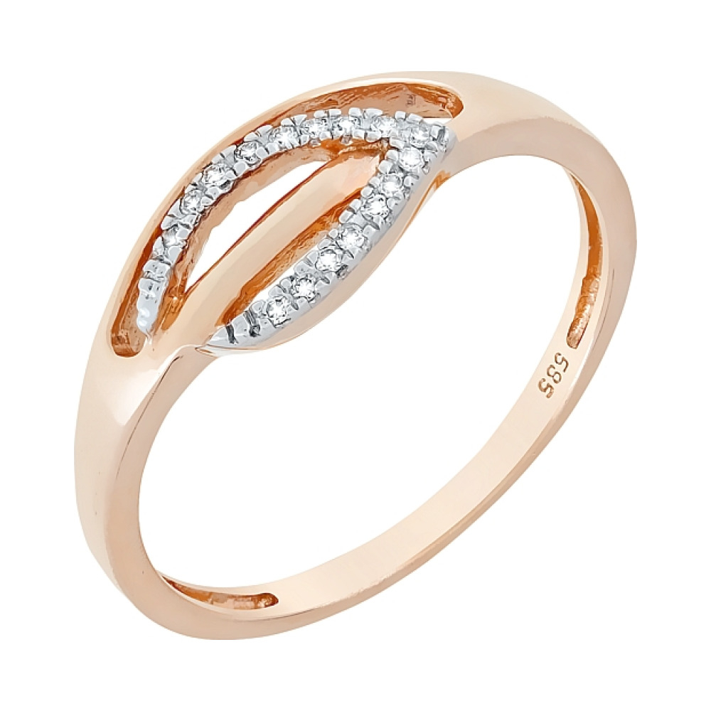 Золотое кольцо с бриллиантом № 99009