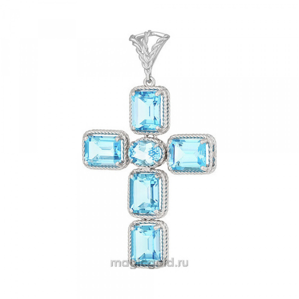 Серебряная подвеска с топазом № 133015