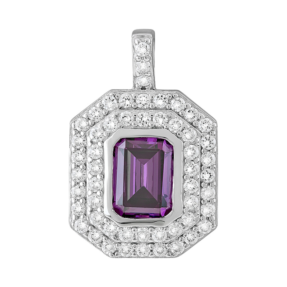 Серебряная подвеска с фианитами № 127721