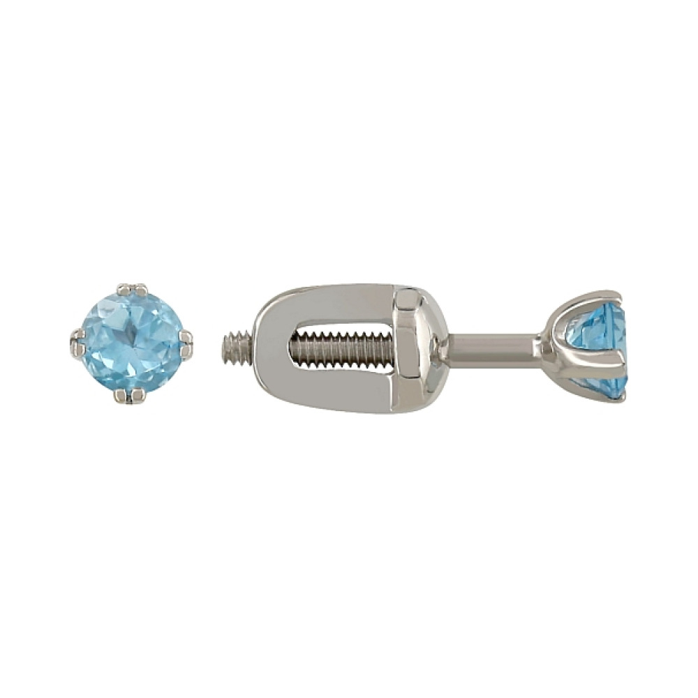 Пуссеты с бриллиантом № 114262