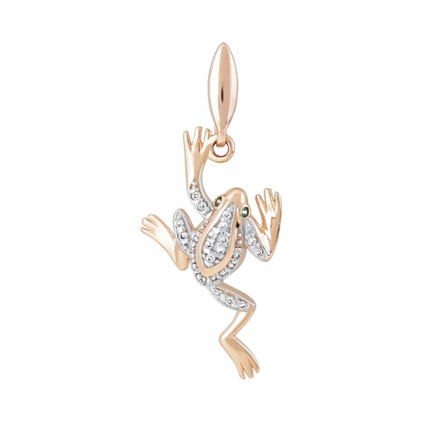 Золотая подвеска с фианитами № 121873