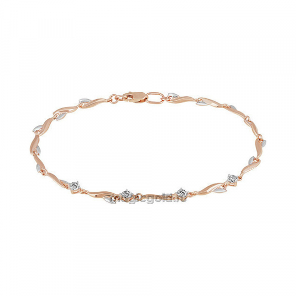 Золотой браслет с фианитом № 162139