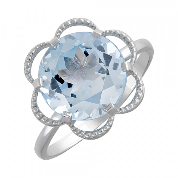 Серебряное кольцо с топазом № 123241