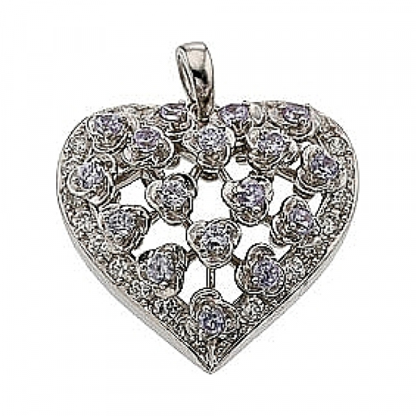 Серебряная подвеска с фианитом № 33820