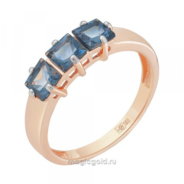 Золотое кольцо с топазом № 168533