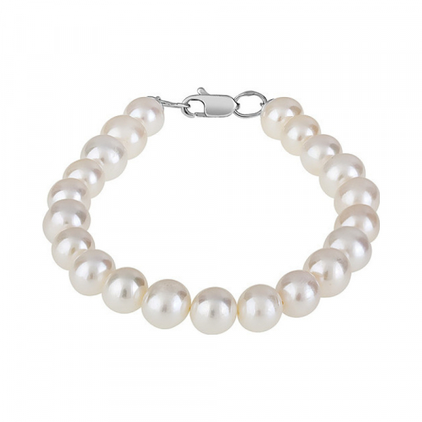 Серебряный браслет с жемчугом № 132850