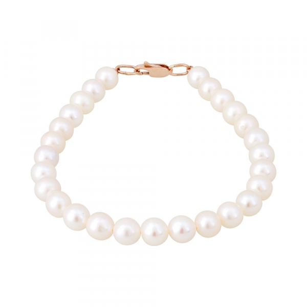 Золотой браслет с жемчугом № 119849