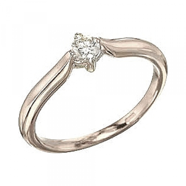 Золотое кольцо с бриллиантом № 71870