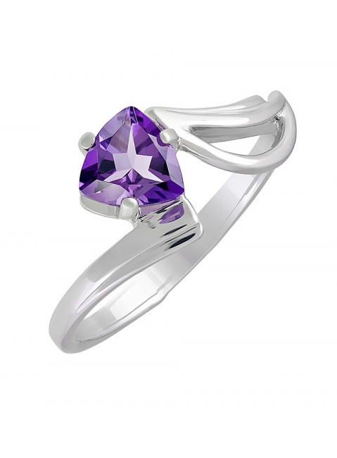 Серебряное кольцо с аметистом № 132065