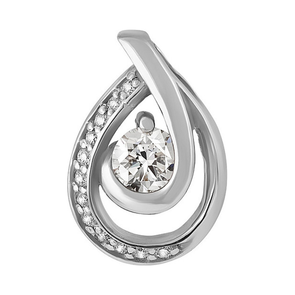 Золотая подвеска с бриллиантом № 127095