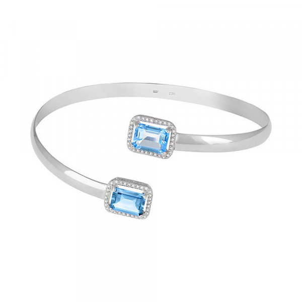 Серебряный браслет с алпанитом и фианитом № 132931