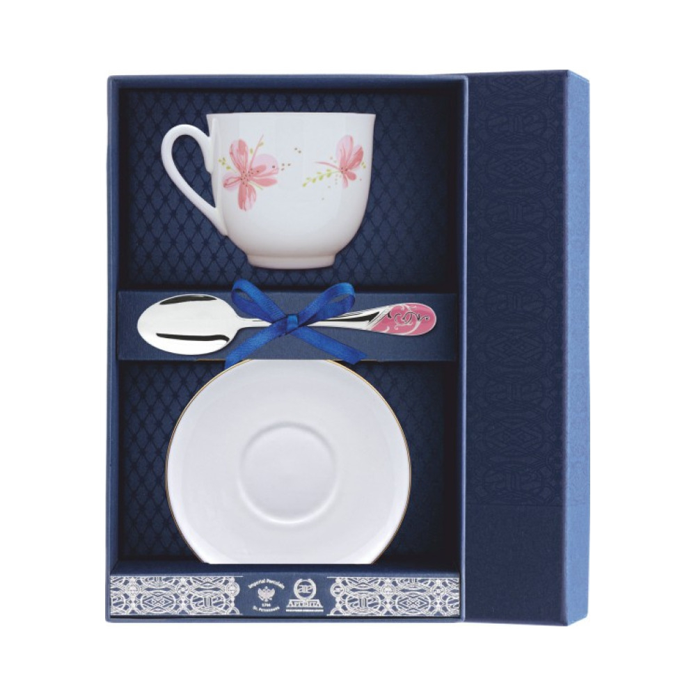 Набор чайный «Ландыш-Розовые цветы»