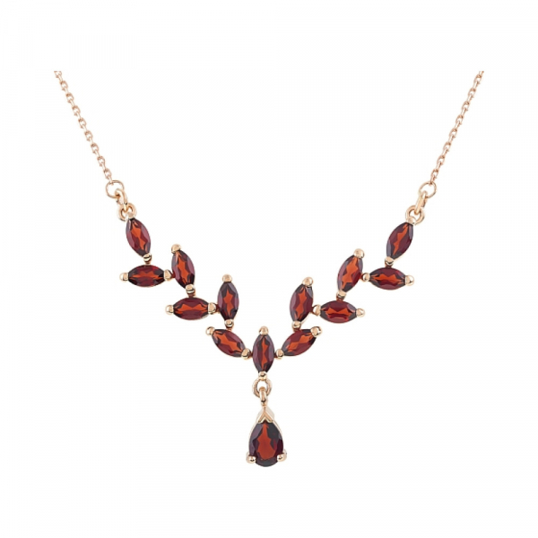 Золотое колье с гранатом № 25381