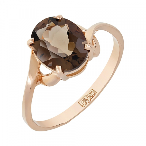 Золотое кольцо с раухтопазом № 102341