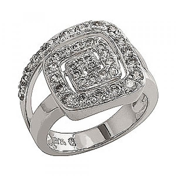 Серебряное кольцо с фианитом № 80567