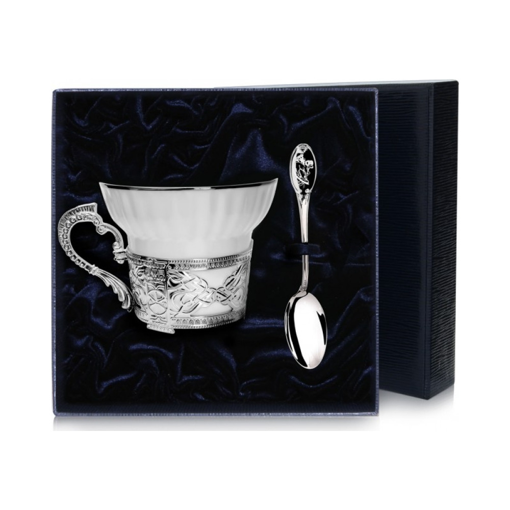 Набор чайная серебряная чашка «Архар»