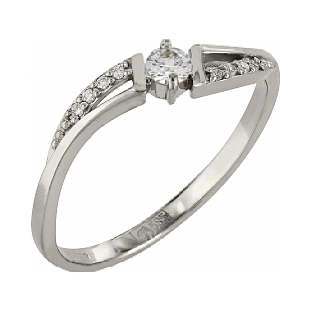 Кольцо с бриллиантом № 110512