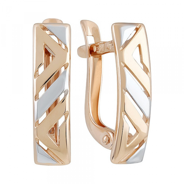 Золотые серьги без камня № 135969