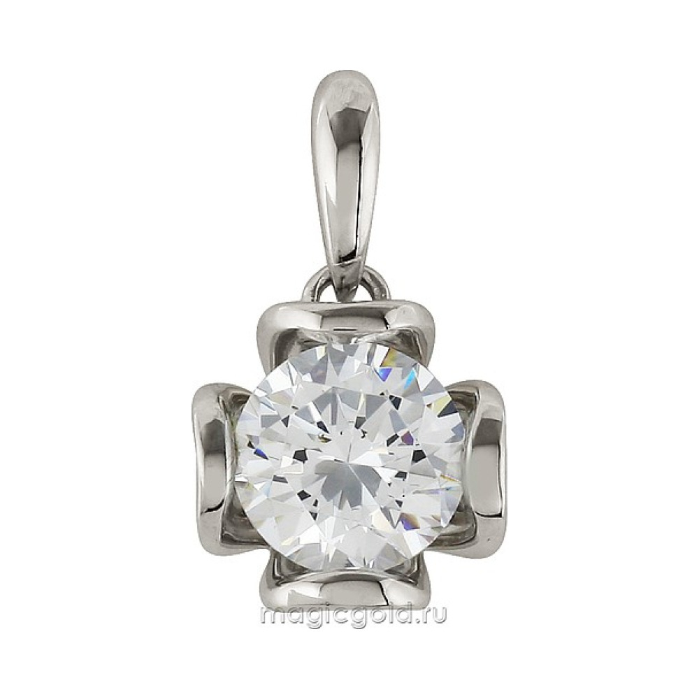 Серебряная подвеска с фианитом № 82849