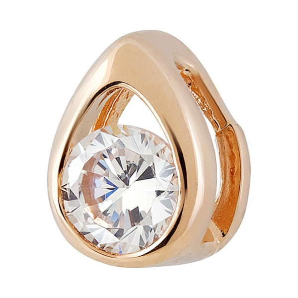 Золотая подвеска с фианитом № 129830