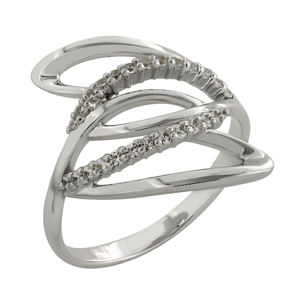 Золотое кольцо с фианитом № 81439