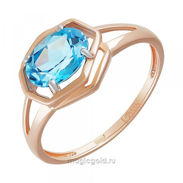 Золотое кольцо с топазом № 159575