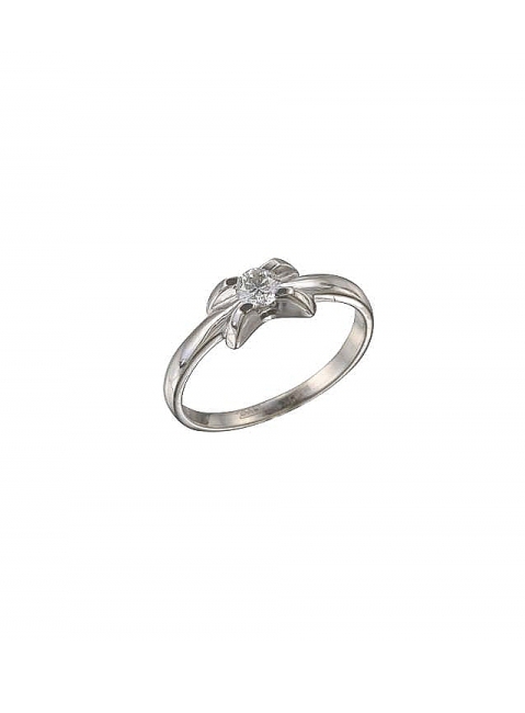 Золотое кольцо с бриллиантом № 40924