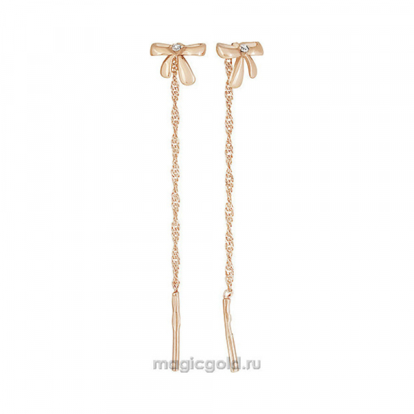 Золотые серьги с фианитом № 151500