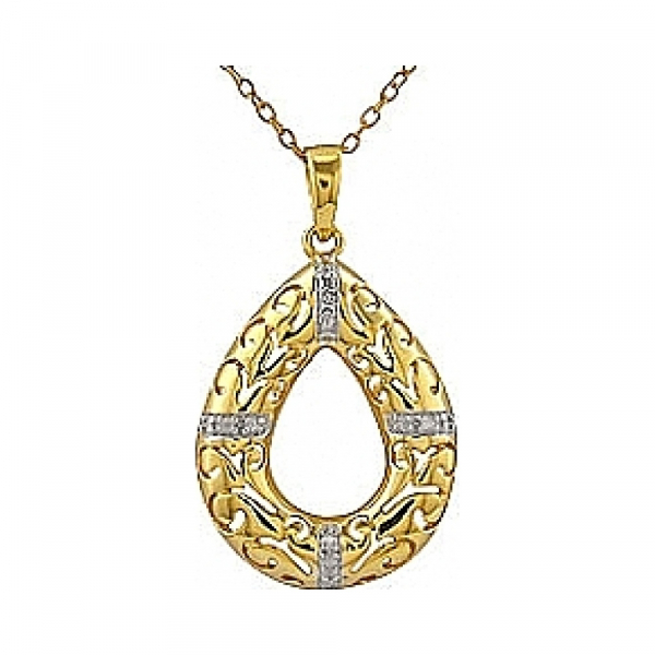 Серебряное колье с золотым покрытием № 70683