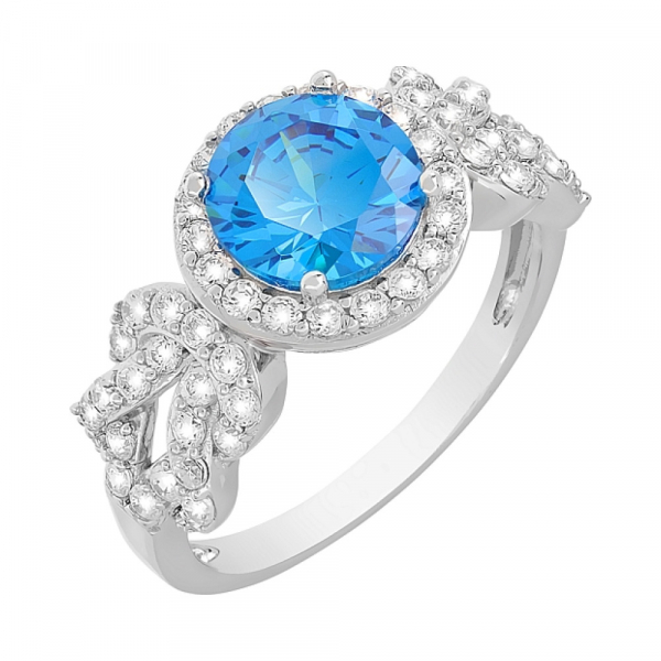 Серебряное кольцо с фианитами № 117455