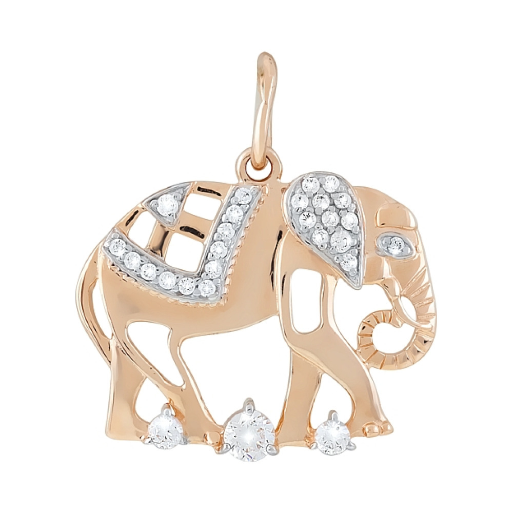 Золотая подвеска с фианитами № 120690