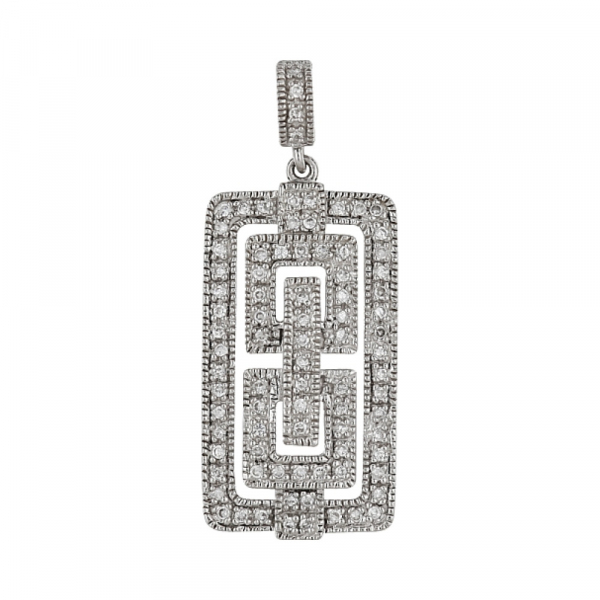 Серебряная подвеска с фианитом № 83513