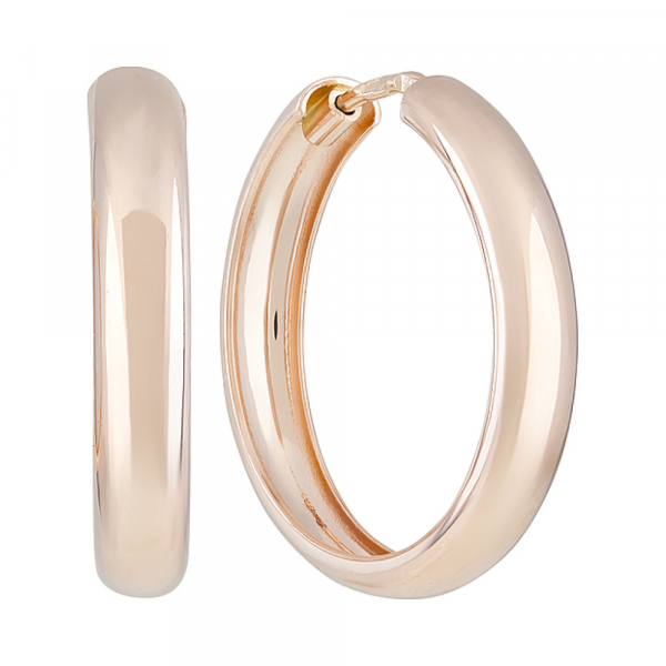 Золотые серьги без камня № 129182