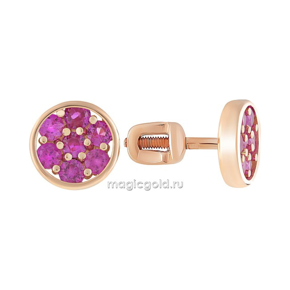 Пуссеты с рубином № 172269