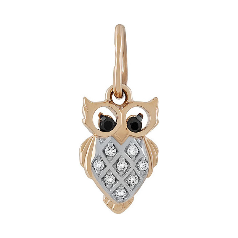 Золотая подвеска с фианитом № 135880