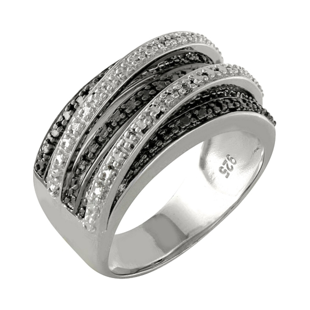 Серебряное кольцо с фианитом № 99935