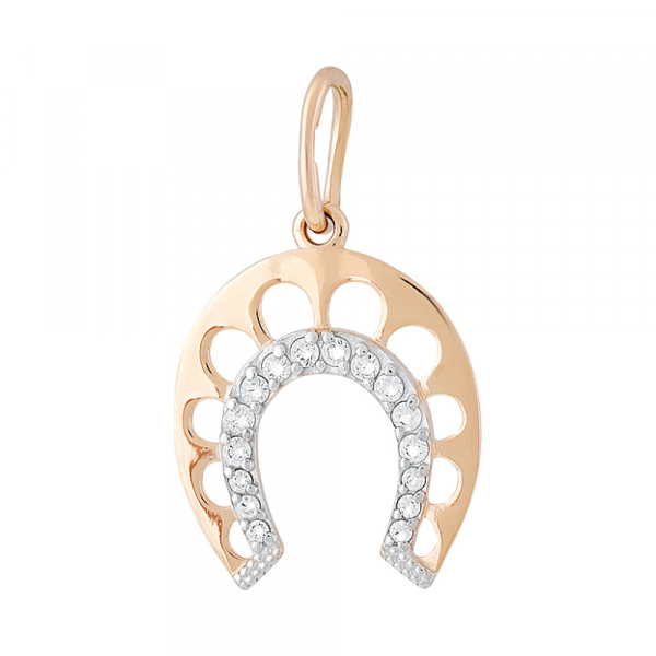 Золотая подвеска с фианитами № 129017