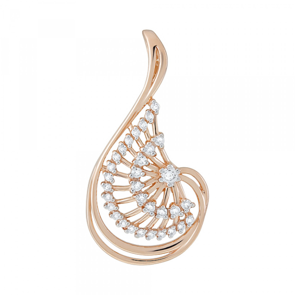 Золотая подвеска с фианитами № 126399