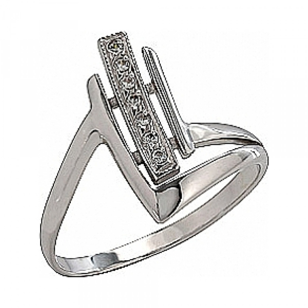 Золотое кольцо с фианитом № 71144